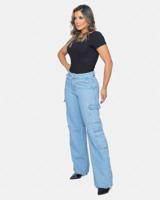CALÇA WIDE CARGO